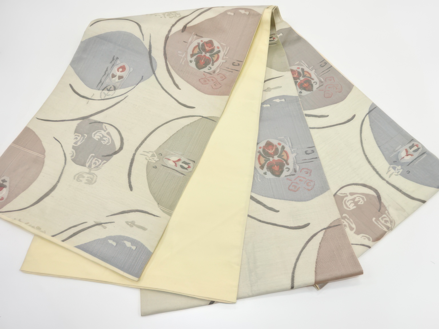 Antique Abstract Flower Pattern Woven
