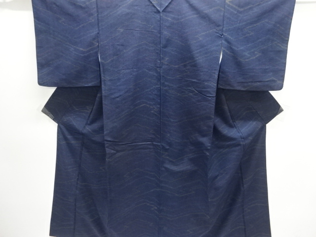 Antique Abstract Pattern Handwoven Tsumugi Kimono
